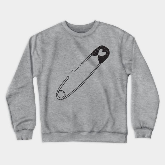 Safety pin Crewneck Sweatshirt by kostolom3000